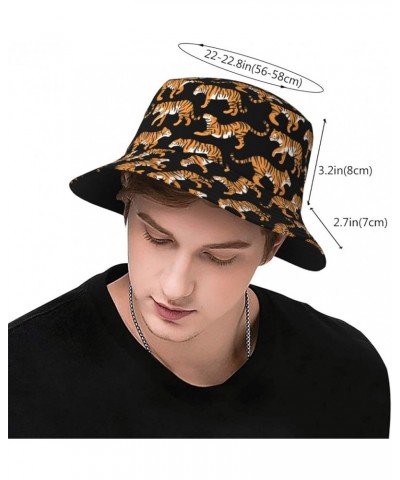 Cute Ducky Smile Bucket Hat Unisex Outdoor Summer Beach Sun Hat Packable Fisherman Cap Tiger $9.71 Bucket Hats