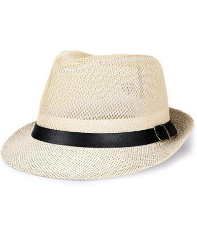 Adult Solid Color Cowboy Hat Wide Brim Travel Summer Western Sun Hat Fashion Bands for Men Women L3-beige $7.55 Baseball Caps