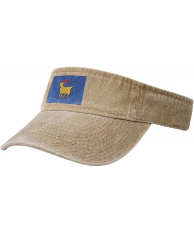 Flag of Istria (Historical) Sun Visor Hats for Women Men Sun Hat Cotton Golf Hat Vintage Baseball Cap Natural $13.05 Sun Hats