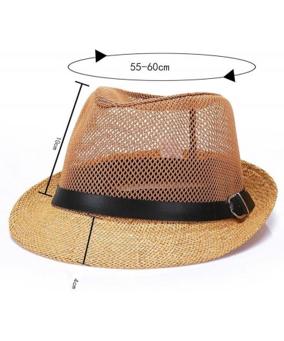 Adult Solid Color Cowboy Hat Wide Brim Travel Summer Western Sun Hat Fashion Bands for Men Women L3-beige $7.55 Baseball Caps