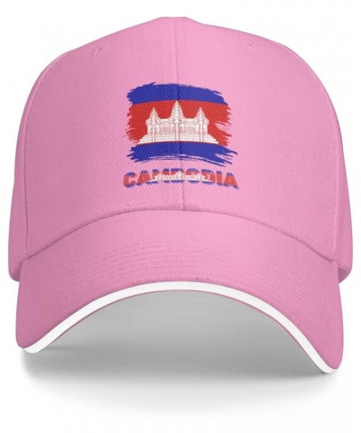 Vintage Cambodia Cambodians Flag Baseball Cap Pink $9.23 Baseball Caps