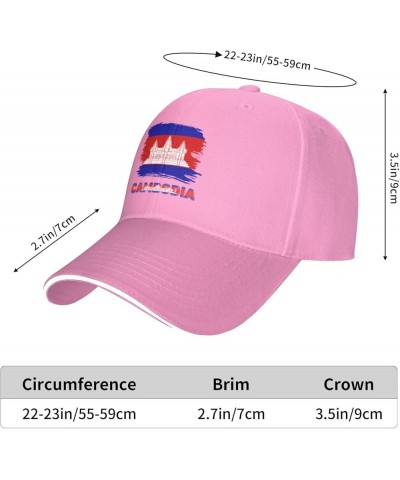 Vintage Cambodia Cambodians Flag Baseball Cap Pink $9.23 Baseball Caps