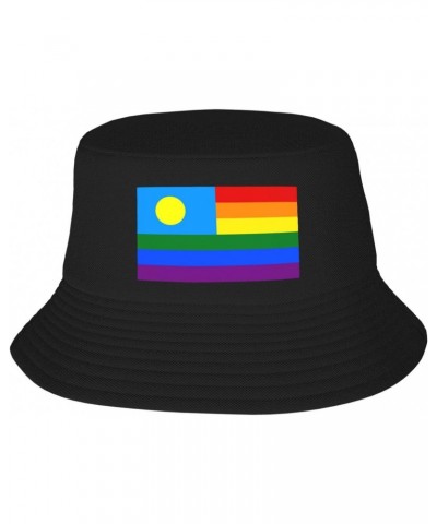 Palau Rainbow Flag Bucket Hat for Men Women Boonie Hat Outdoor Summer Vacation Beach Travel Fishing Cap $9.33 Bucket Hats