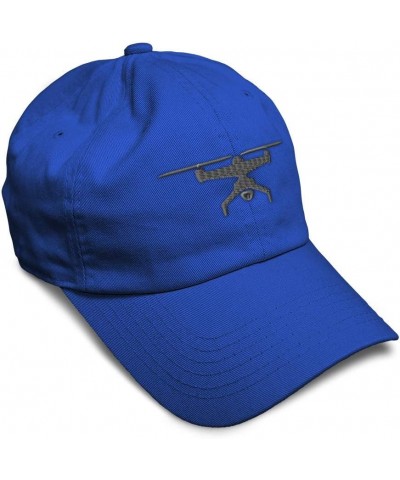 Soft Baseball Cap Drone Picture A Other Military Warfare Cotton Air Strike Dad Hats for Men & Women Royal Blue Design Only $1...