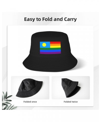 Palau Rainbow Flag Bucket Hat for Men Women Boonie Hat Outdoor Summer Vacation Beach Travel Fishing Cap $9.33 Bucket Hats