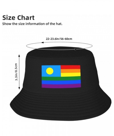 Palau Rainbow Flag Bucket Hat for Men Women Boonie Hat Outdoor Summer Vacation Beach Travel Fishing Cap $9.33 Bucket Hats