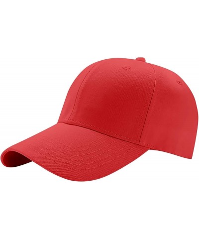 Men Baseball Cap Mesh Cap Curved Brim Snapback Hat Baseball Cap Dad Trucker Hats for Men Women Gifts Birthday Easter Red $6.0...