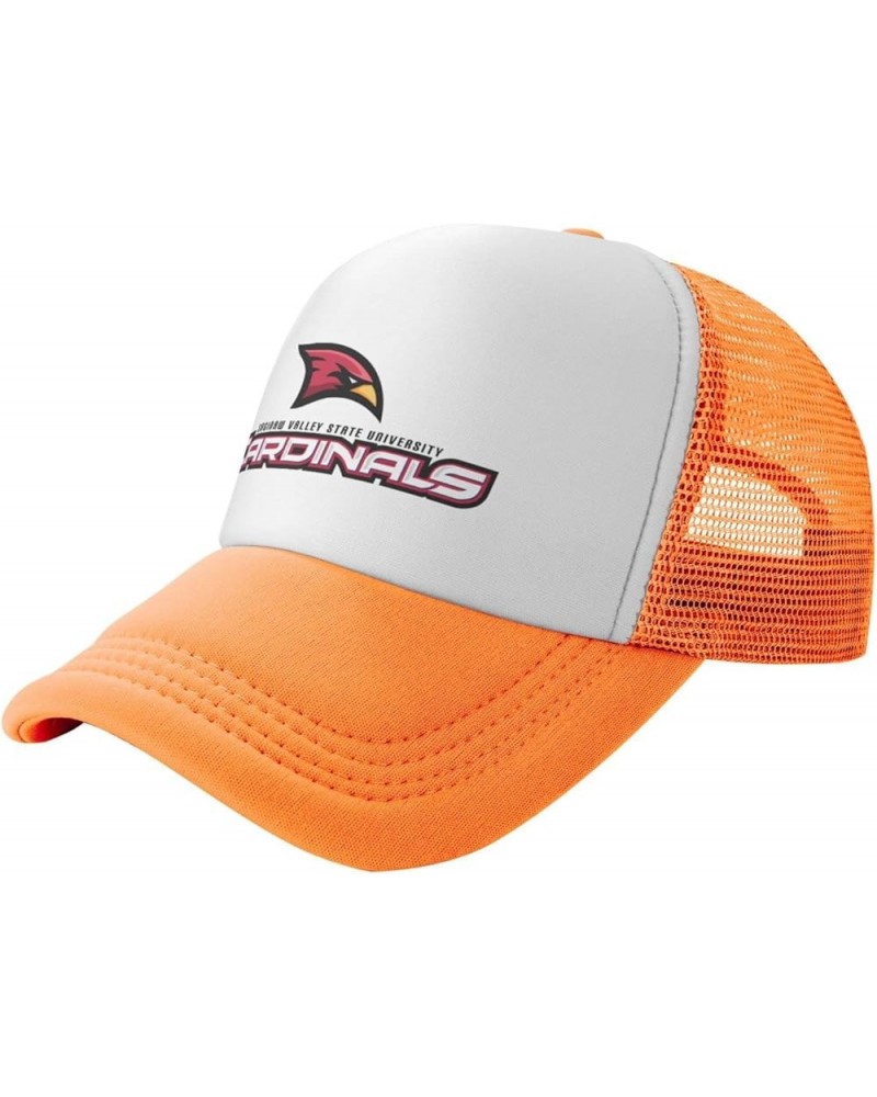 Saginaw Valley State University Logo Trucker Hats for Both Men and Women - Mesh Baseball Snapback Hats Orange $8.40 Baseball ...