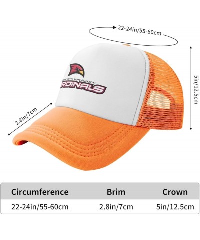 Saginaw Valley State University Logo Trucker Hats for Both Men and Women - Mesh Baseball Snapback Hats Orange $8.40 Baseball ...