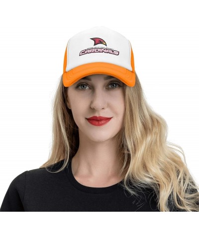 Saginaw Valley State University Logo Trucker Hats for Both Men and Women - Mesh Baseball Snapback Hats Orange $8.40 Baseball ...