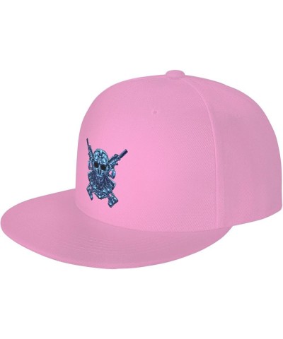 Robot Skeleton Baseball Cap for Men Women Snapback Hat Trucker Flat Bill Caps Sun Hat Pink $13.97 Baseball Caps