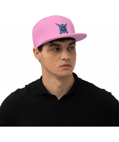 Robot Skeleton Baseball Cap for Men Women Snapback Hat Trucker Flat Bill Caps Sun Hat Pink $13.97 Baseball Caps