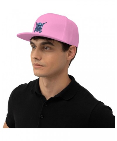 Robot Skeleton Baseball Cap for Men Women Snapback Hat Trucker Flat Bill Caps Sun Hat Pink $13.97 Baseball Caps