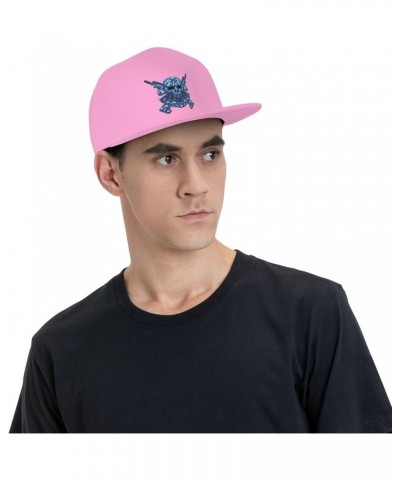 Robot Skeleton Baseball Cap for Men Women Snapback Hat Trucker Flat Bill Caps Sun Hat Pink $13.97 Baseball Caps