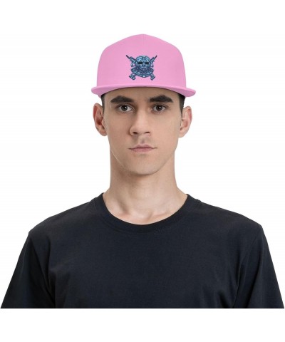 Robot Skeleton Baseball Cap for Men Women Snapback Hat Trucker Flat Bill Caps Sun Hat Pink $13.97 Baseball Caps