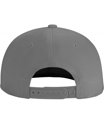 Camping is My Therapy Hat Flat Bill Baseball Cap Hip Hop Style Flat Visor Hats Adjustable Cool Black Cap Unisex Gray $10.73 B...