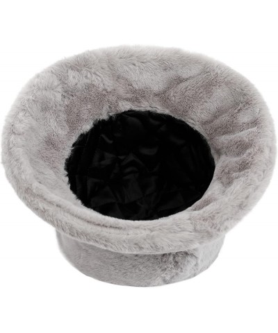 Winter Furry Bucket Hat for Women Men, Warm Fluffy Fuzzy Bucket Hats Grey $9.89 Bucket Hats