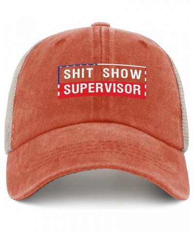 Shit Show Supervisor Hat for Men Cute Shitshow Ball Caps Womens AllBlack Ball Caps Humor Unique Gifts for Plumber Saffron $8....