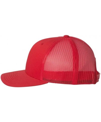 1957-60 Ford F100 Pickup Truck Fully Embroidered Yupoong 6606 Snapback Trucker Fitted Cap Red $15.62 Baseball Caps