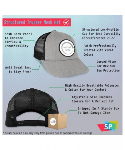 Patch Hat Printed Leather Background Bitches Be Trippin' Grandma Grandmother Cotton Trucker Baseball Cap Heather Gray Black C...