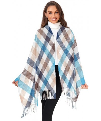 Colorful Plaid Women's Fashion Scarf Shawl, Autumn and Winter Soft and Warm Imitation Cashmere Shawl Scarf Style19 $13.51 Sca...