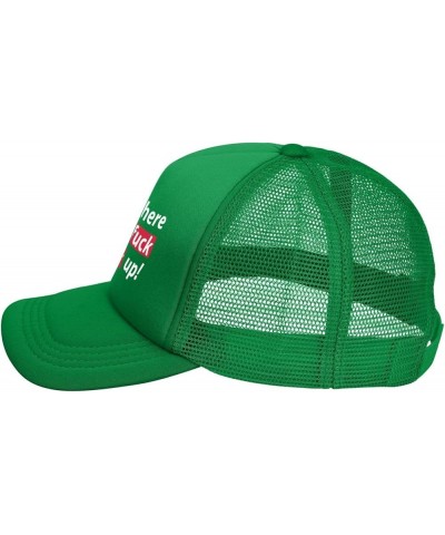 I'm Here to Fuck Shit Up Adjustable Trucker Hat Vintage Baseball Cap for Men Women Green $11.26 Baseball Caps