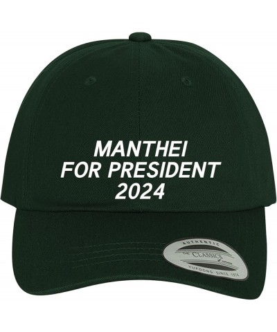 Manthei for President 2024 - Comfortable Dad Hat Baseball Cap Forest $15.97 Baseball Caps