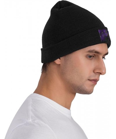 Purple Dragonfly Print Unisex Knitted Hat for Adults Beanie Hat Original Cap Travel, Daily Wear,Ski Cap Black $13.37 Skullies...