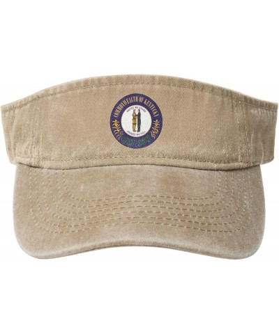 Seal of Kentucky Sun Hat Sun Visor Hats for Women Men Baseball Cap Golf Hats Natural $11.84 Visors