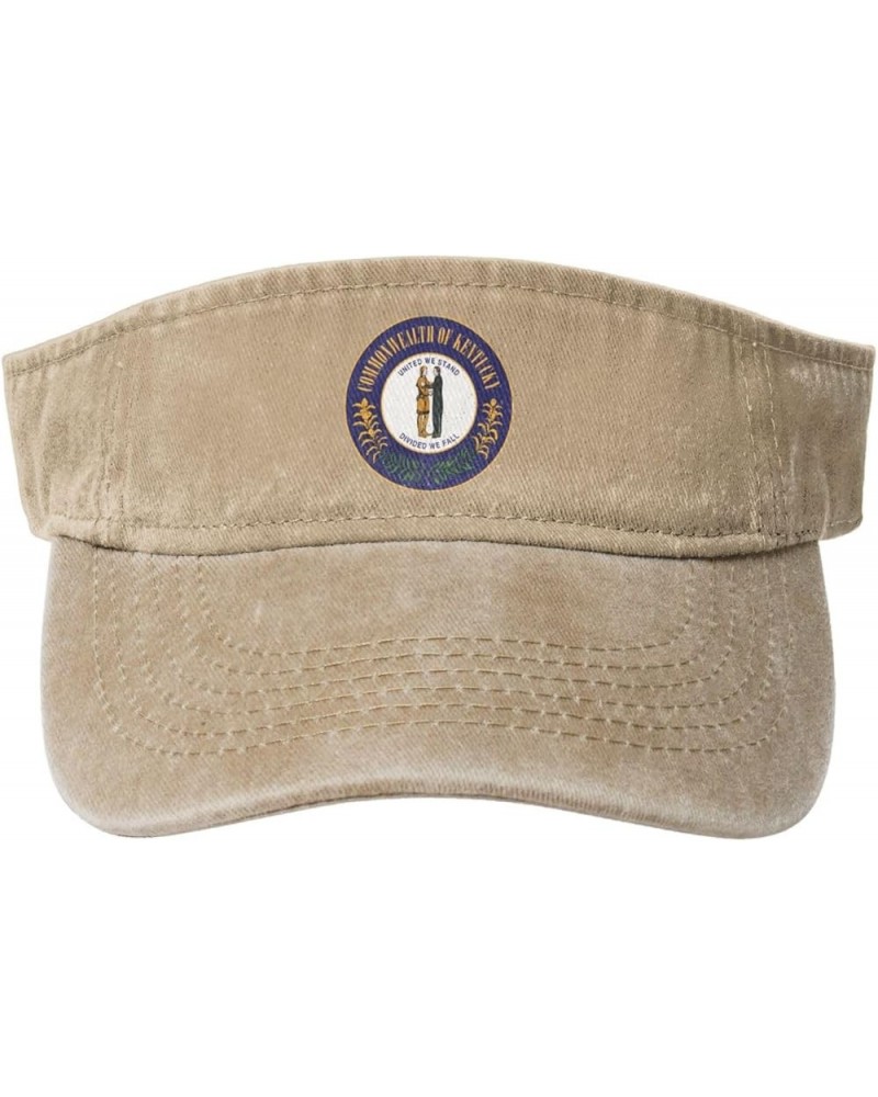 Seal of Kentucky Sun Hat Sun Visor Hats for Women Men Baseball Cap Golf Hats Natural $11.84 Visors