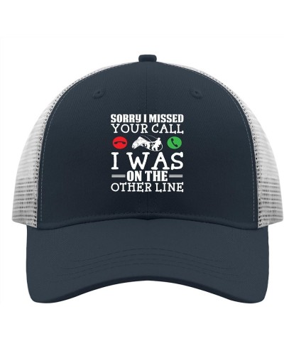 Sorry I Missed I Wass On The Others Line Womens Trucker Hats Funny Ball Hat for Men Tennis Caps Quick Dry Sport Caps Marine B...