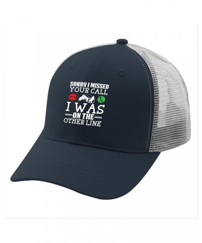 Sorry I Missed I Wass On The Others Line Womens Trucker Hats Funny Ball Hat for Men Tennis Caps Quick Dry Sport Caps Marine B...