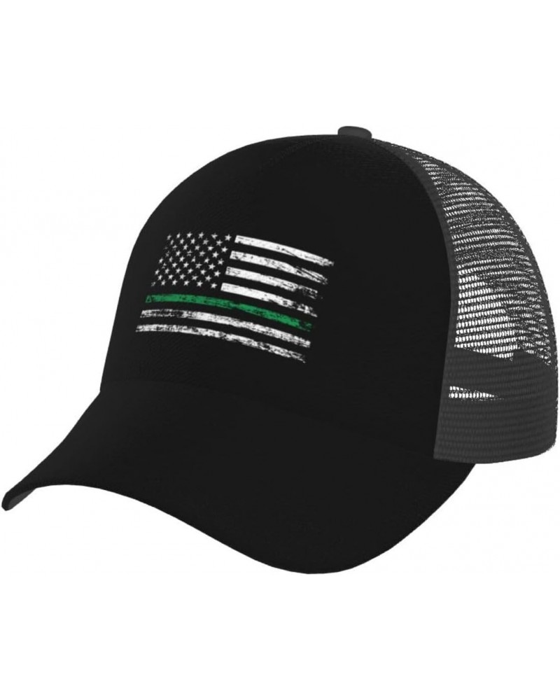 Thin Green Line Bundle with USA Flag Baseball Cap Adjustable for Men Women Breathable Mesh Back Baseball Caps Casual Outdoor ...