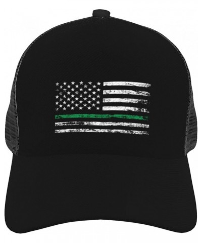 Thin Green Line Bundle with USA Flag Baseball Cap Adjustable for Men Women Breathable Mesh Back Baseball Caps Casual Outdoor ...