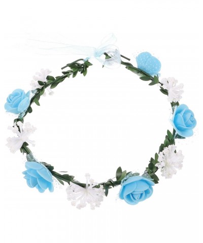 Flower Headband Blue and White Wedding Bride Hair Band for Women Teen Girls Headdress Headpiece for Birthday Prom $6.69 Headb...