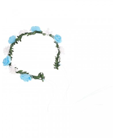 Flower Headband Blue and White Wedding Bride Hair Band for Women Teen Girls Headdress Headpiece for Birthday Prom $6.69 Headb...