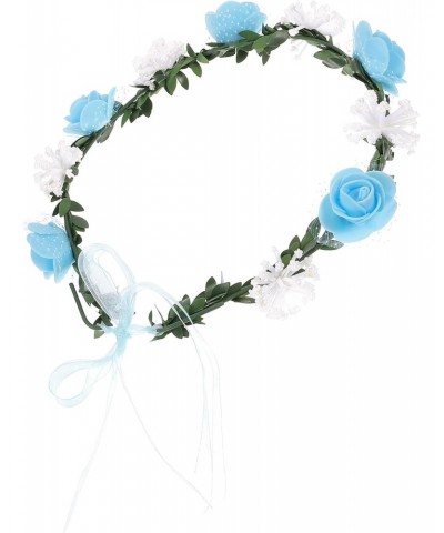 Flower Headband Blue and White Wedding Bride Hair Band for Women Teen Girls Headdress Headpiece for Birthday Prom $6.69 Headb...