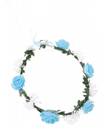 Flower Headband Blue and White Wedding Bride Hair Band for Women Teen Girls Headdress Headpiece for Birthday Prom $6.69 Headb...