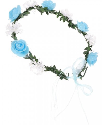 Flower Headband Blue and White Wedding Bride Hair Band for Women Teen Girls Headdress Headpiece for Birthday Prom $6.69 Headb...