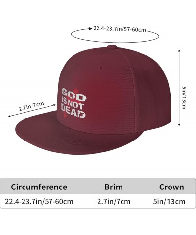 Men Women Adjustable Baseball Caps, God is Not Dead Unisex Plain Hats Vintage Trucker Dad Cap Black Dark Red $10.04 Baseball ...