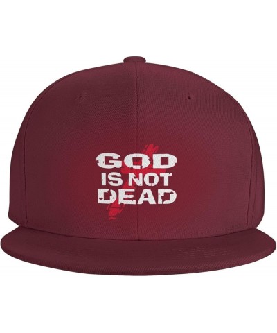 Men Women Adjustable Baseball Caps, God is Not Dead Unisex Plain Hats Vintage Trucker Dad Cap Black Dark Red $10.04 Baseball ...