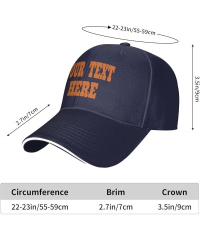 Custom Hat,Custom Photo Hats Your Design Here,Add Your Own Text and Design,Classic Mens Womens Trucker Hats Navy Blue $7.96 B...