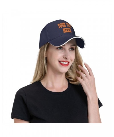 Custom Hat,Custom Photo Hats Your Design Here,Add Your Own Text and Design,Classic Mens Womens Trucker Hats Navy Blue $7.96 B...