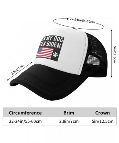 Even My Dog Hates Biden, Dog Paws American Flag Baseball Hats for Men Adjustable Gift for Women Trucker Cap Black $10.88 Base...