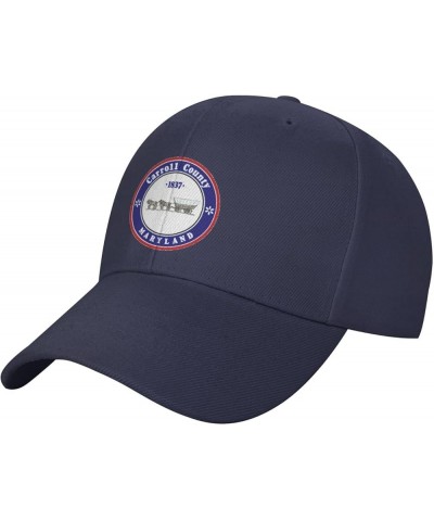 Seal of Carroll County, Maryland Baseball Cap Women Men Hat Truck Driver Baseball Caps Adjustable Dad Hats Navy Blue $12.88 B...