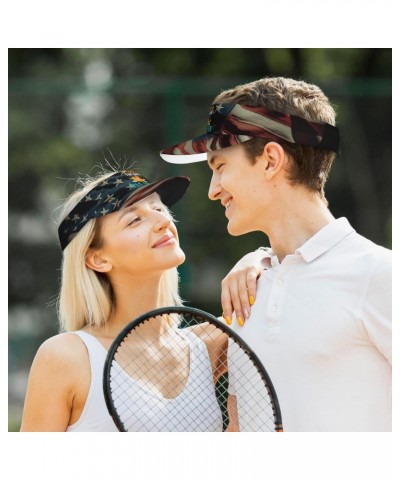 Sun Visors Because The Door was Open Skydiving Sunscreen Sport Baseball Empty Top for Women Men Black $13.97 Visors