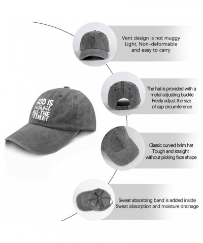 God is Faithful All The Time Cap Men's Hat Pigment Black Mens Baseball Cap Gifts for Grandpa Beach Caps Pigment Gray $10.99 S...