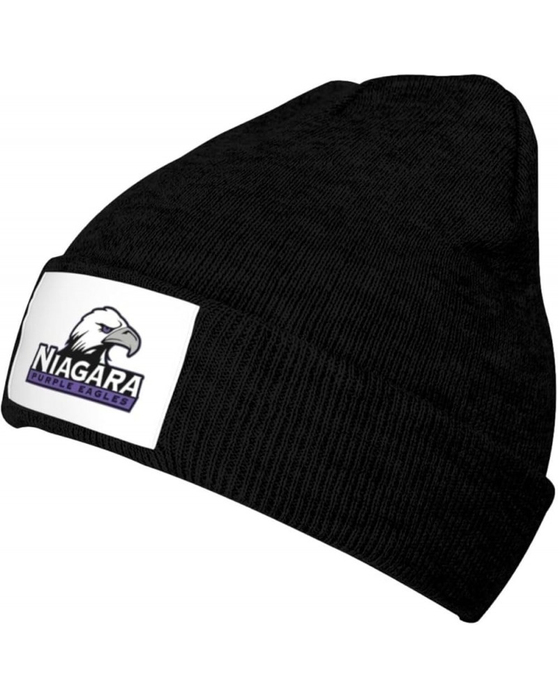 Niagara University Logo Classic Warm Winter Knit Cap Fleece Lined Beanie Hat Black $10.53 Skullies & Beanies