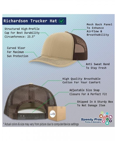 Custom Richardson Trucker Hat Up to Snow Good Funny Polyester Baseball Cap Khaki Coffee Personalized Text Here $19.97 Basebal...