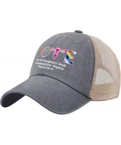 Vote Hat Vote Like Your Granddaughter's Rights Depend On It Hat for Womens Mens AllBlack Cowgirl Hat Gray01 $9.65 Baseball Caps